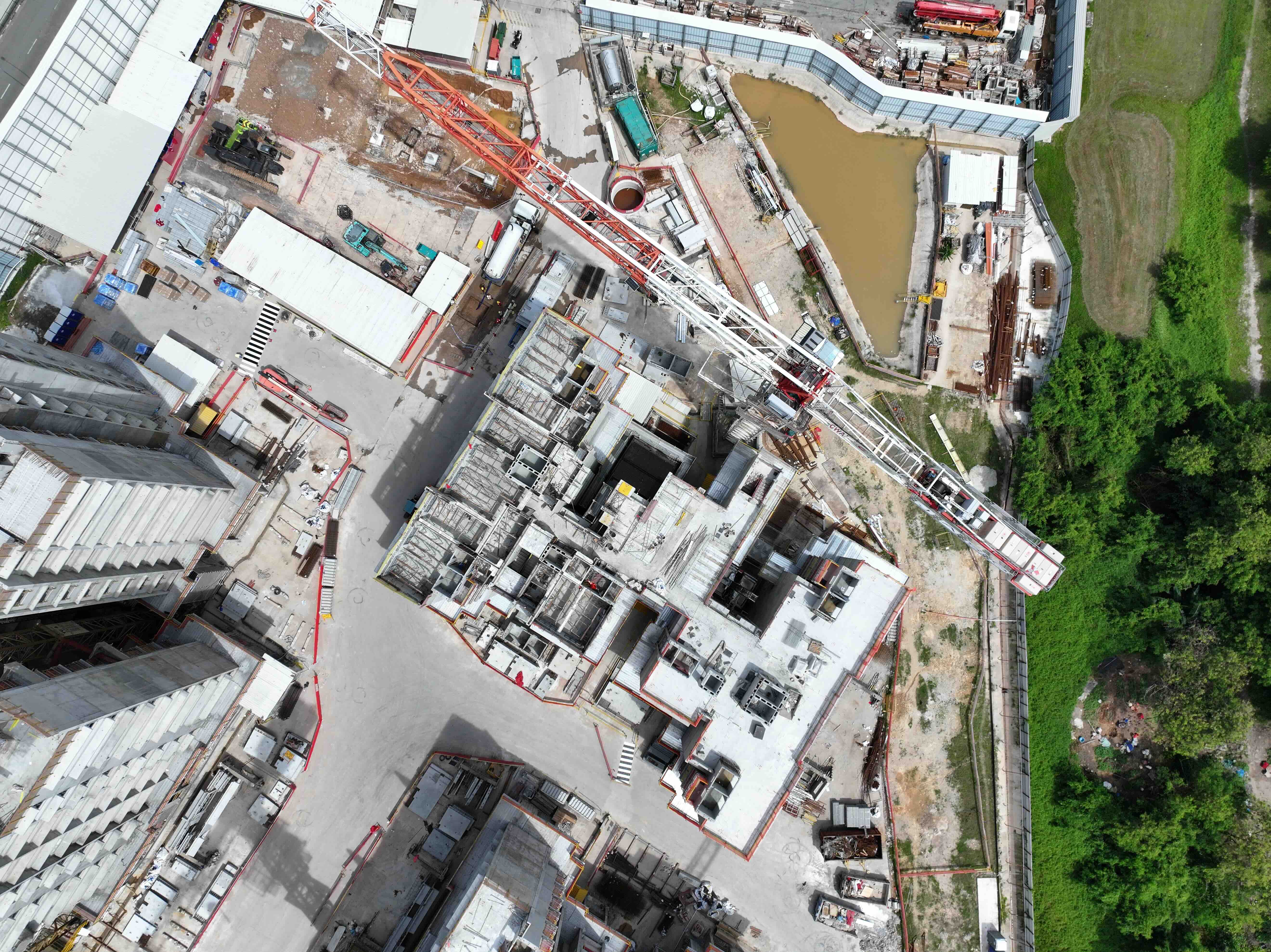 Top View of Construction Site